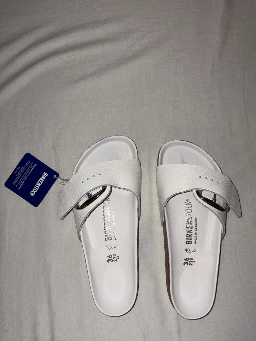 Birkenstock White Single-Buckle Madrid Sandals for Women - Picture 4 of 7
